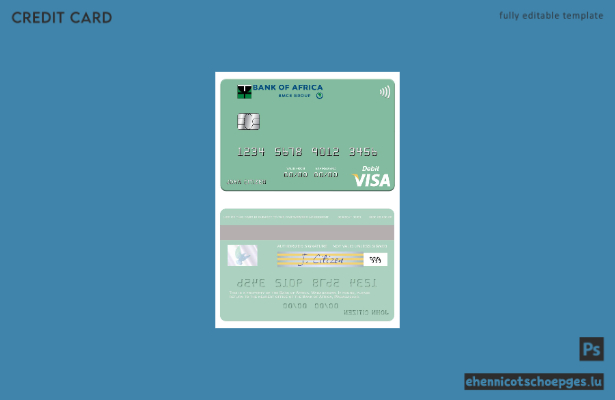 Beispielvorschau der Madagaskar Bank of Africa Visa Debitkarte